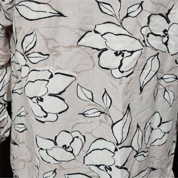 J. Jill floral neutral tones linen blend tunic size XS - Picture 7 of 7